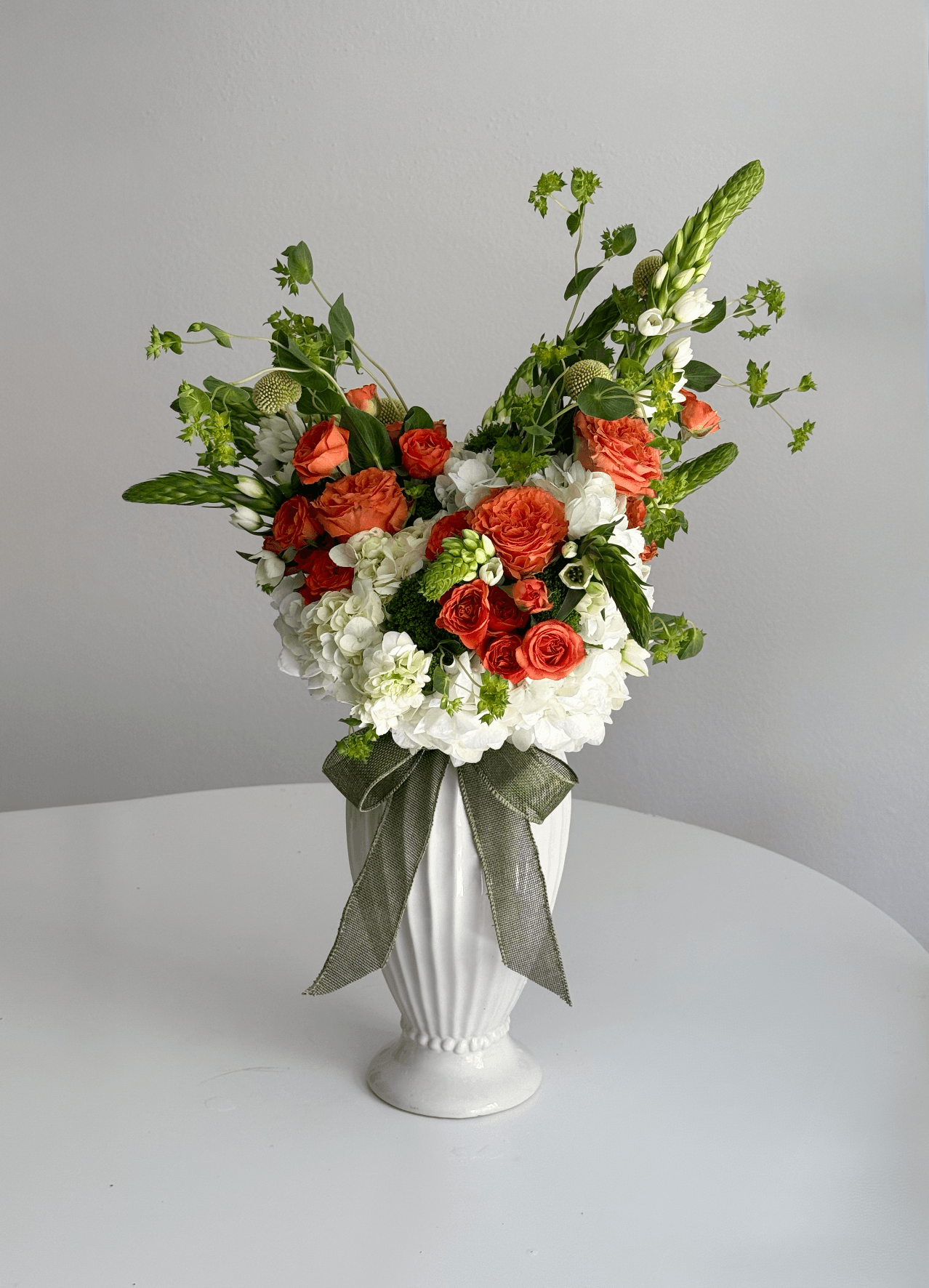 Orange Rose Hydrangea Bouquet
